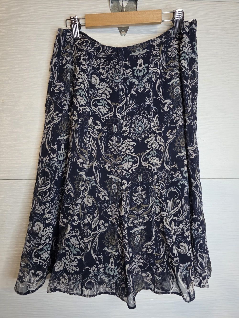 Pendleton Navy and Cream Paisley Circle Skirt